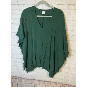 Weekend PETITE Jersey Knit Relaxed Cardigan TEAL sz Small